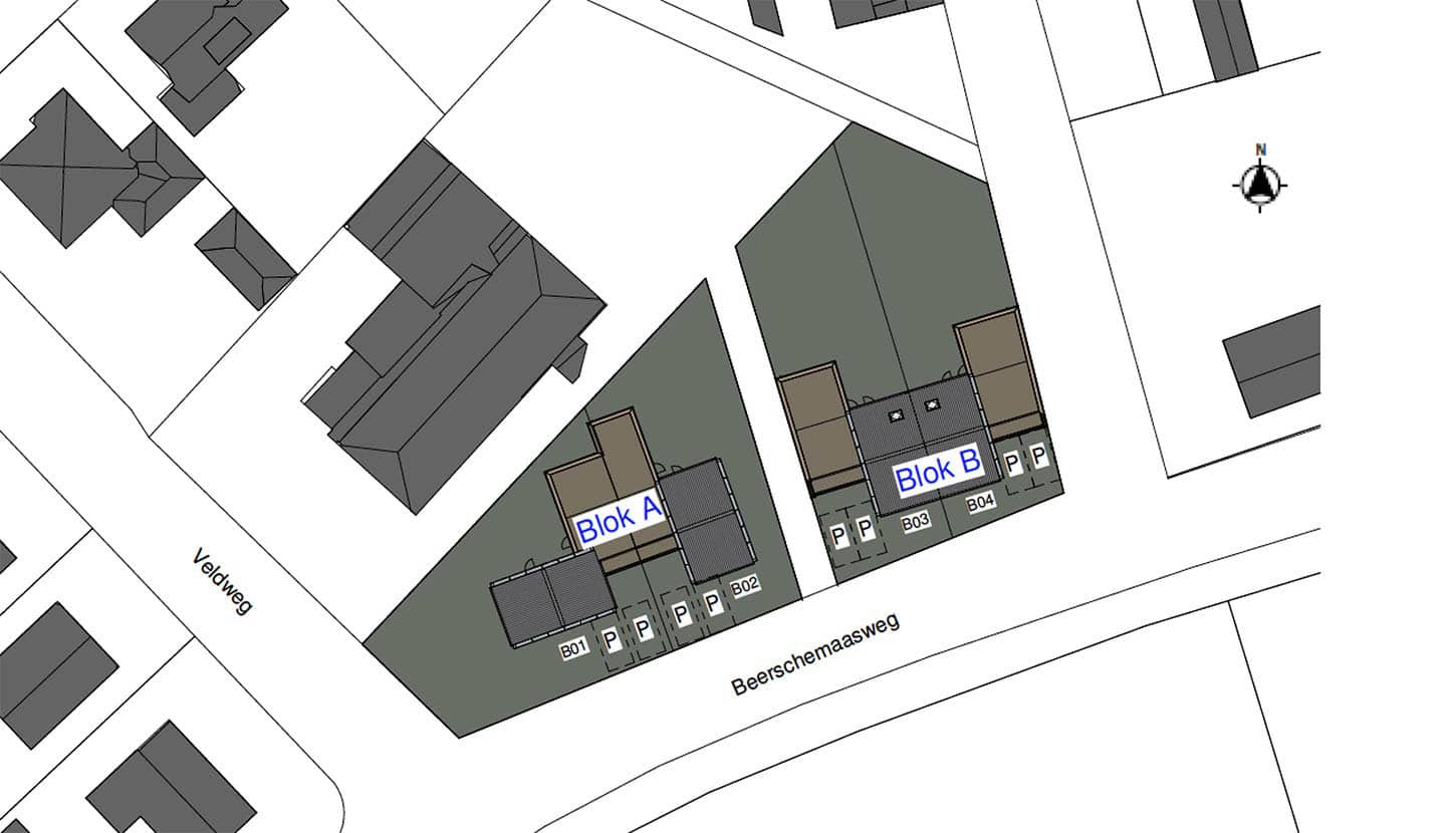 situatieschets koopwoningen Escharen